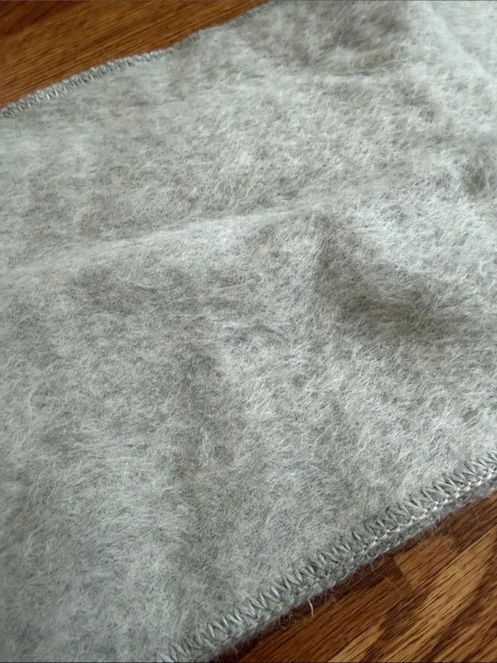 Alpaca Camargo Light Gray Alpaca-Blend Fringe Scarf